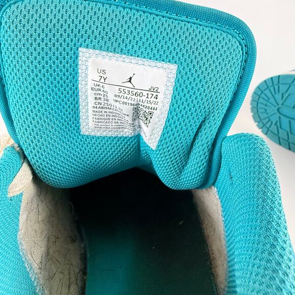 Nike Air Jordan 1 Aquatone Low Sneakers Boy's 7Y 553560-174 Basketball DIRTY - Picture 9 of 9